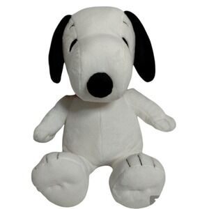 Snoopy Plush Stuffed Animal Toy White Black Red Collar 13 Inches Peanuts